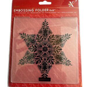 Xcut Embossing Folder 6"x6" Snowflake Design For Die-Cutting & Scrapbooking Proj